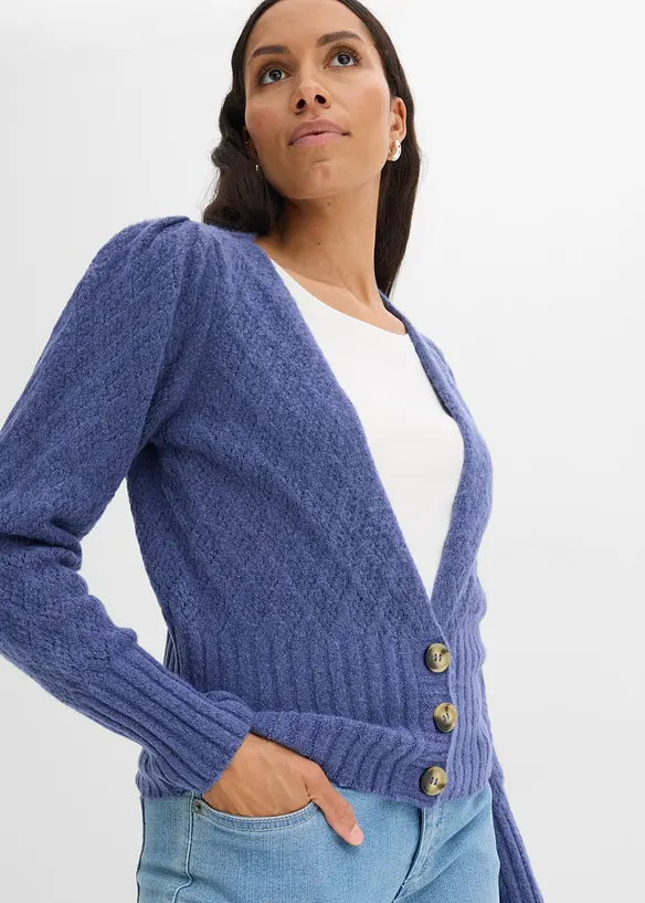 Finstickad cardigan, bonprix