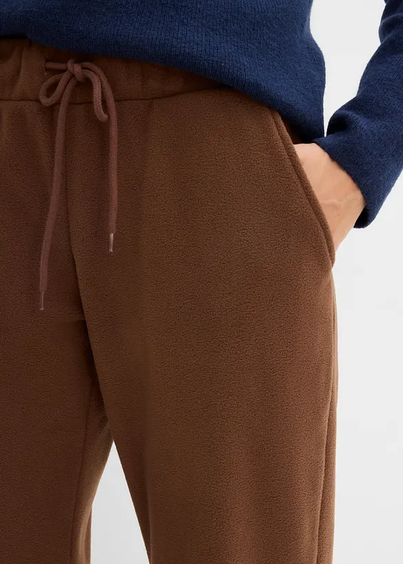 Fleecebyxa i dra p&aring;-modell, bonprix