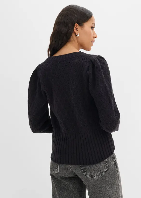 Finstickad cardigan, bonprix