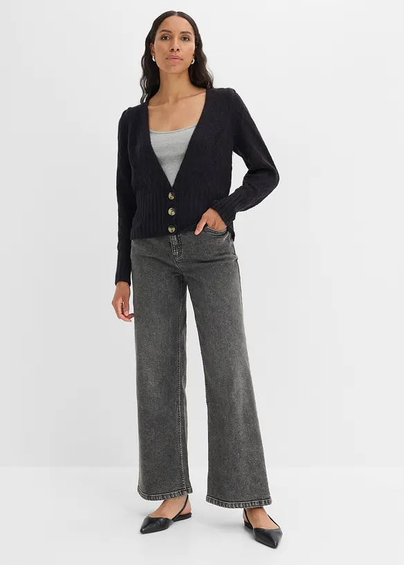 Finstickad cardigan, bonprix