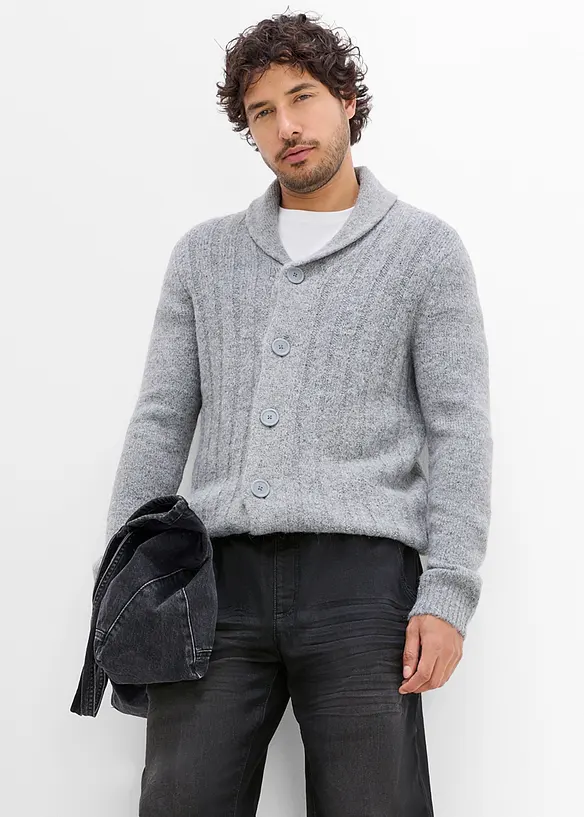 Joggerjeans i Regular fit med res&aring;rmidja, straight, bonprix