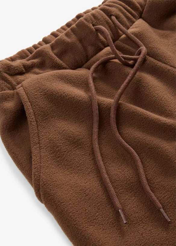 Fleecebyxa i dra p&aring;-modell, bonprix