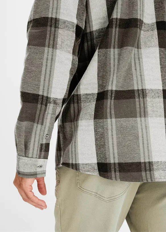 Flanellskjorta i bomull, bonprix
