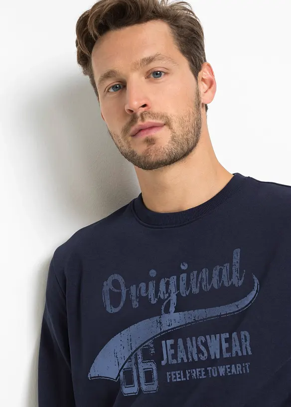 Sweatshirt i mjuk bomullsmix (2-pack), bonprix