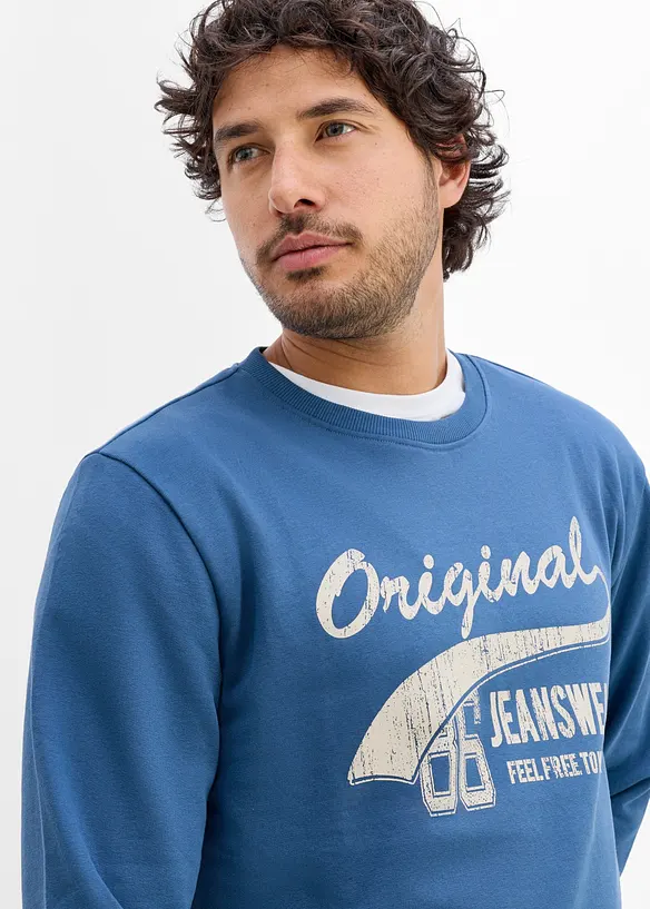 Sweatshirt i mjuk bomullsmix (2-pack), bonprix
