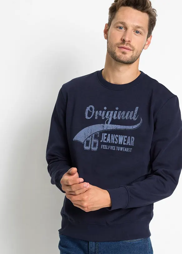 Sweatshirt i mjuk bomullsmix (2-pack), bonprix