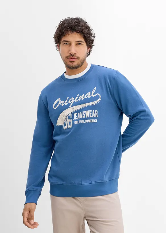 Sweatshirt i mjuk bomullsmix (2-pack), bonprix