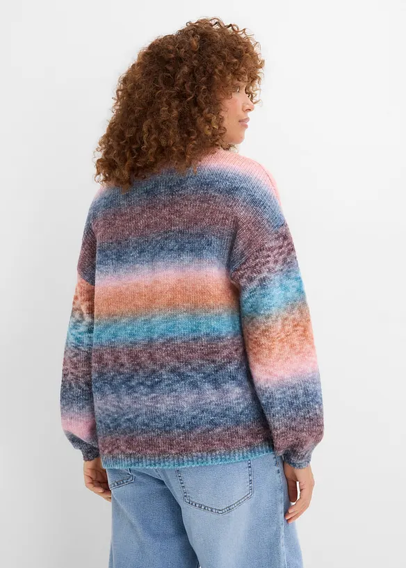 Grovstickad cardigan, bonprix