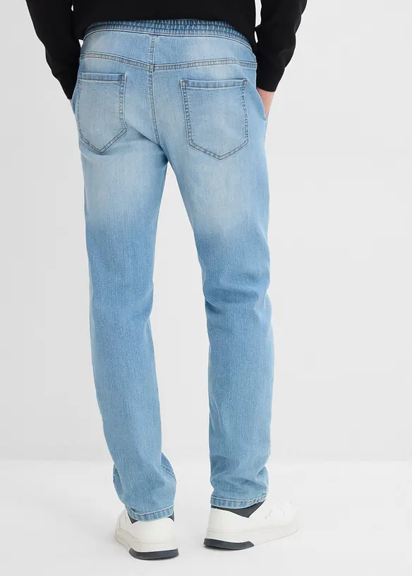 Tunna dra p&aring;-jeans med res&aring;rmidja, Regular Fit, Straight,, bonprix