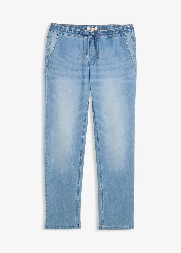 Tunna dra p&aring;-jeans med res&aring;rmidja, Regular Fit, Straight,, bonprix
