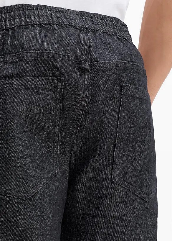 Tunna dra p&aring;-jeans med res&aring;rmidja, Regular Fit, Straight,, bonprix