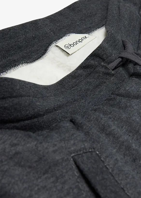 Joggingbyxa med v&auml;rmande teddyfleecefoder, bonprix