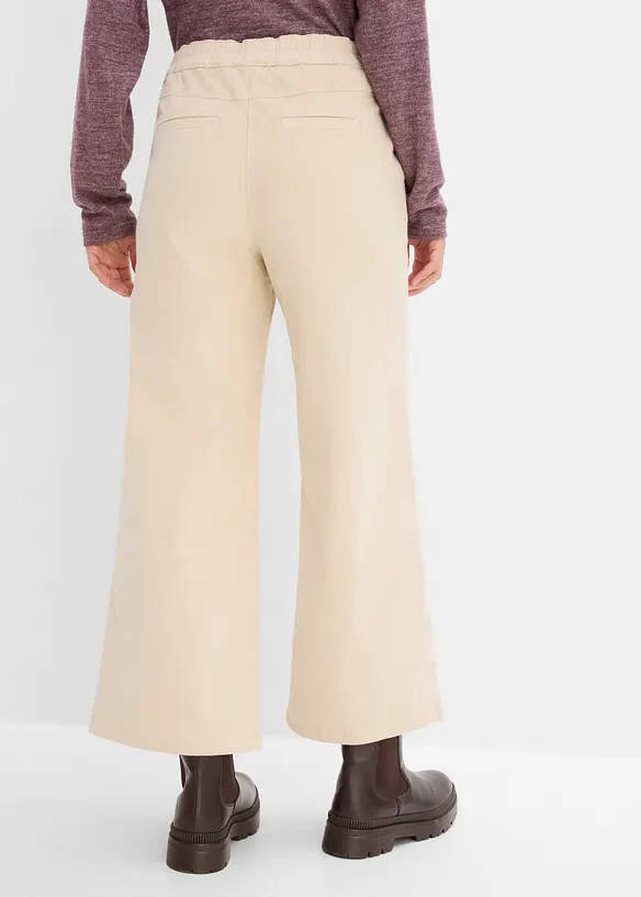Manchesterbyxa i bomullsmix, high waist, bonprix