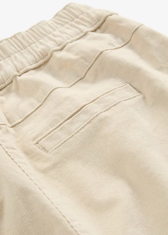 Manchesterbyxa i bomullsmix, high waist, bonprix