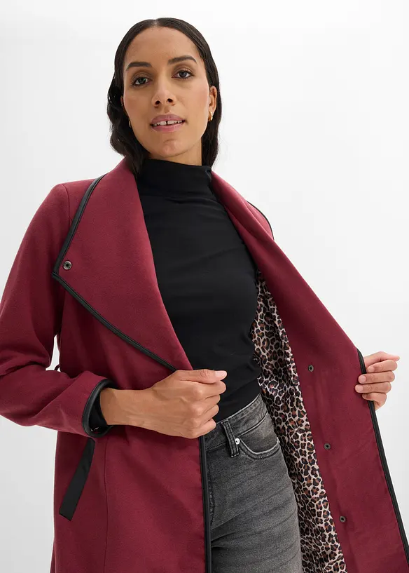 Kort kappa med yllelook, bonprix