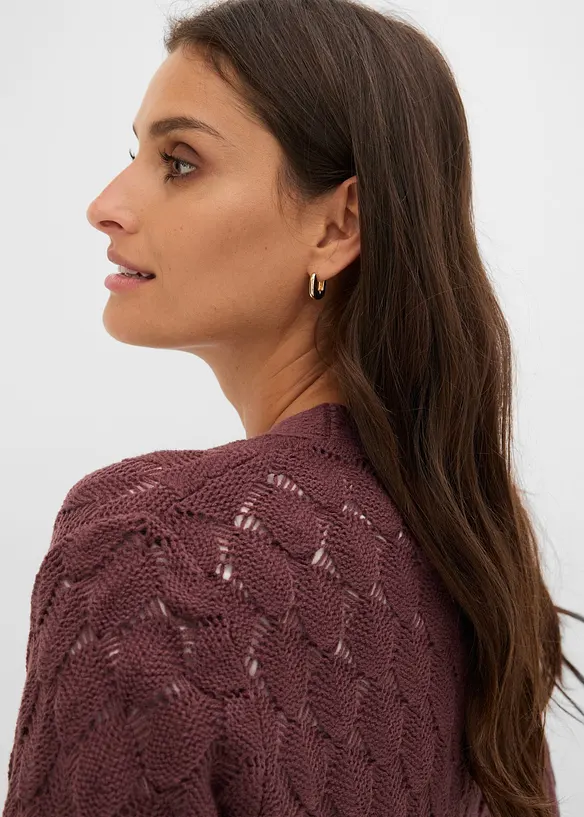 H&aring;lm&ouml;nstrad cardigan, bonprix