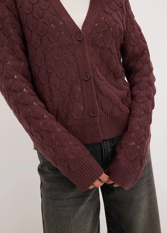 H&aring;lm&ouml;nstrad cardigan, bonprix