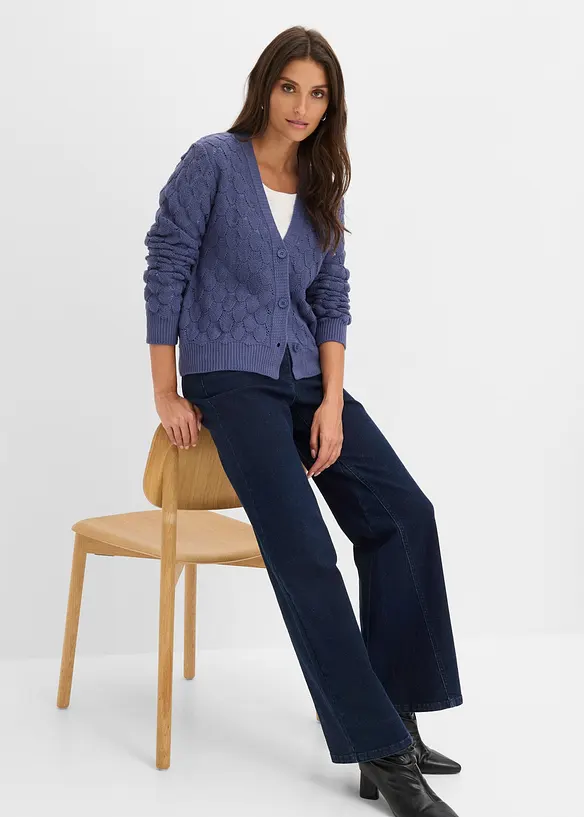 H&aring;lm&ouml;nstrad cardigan, bonprix