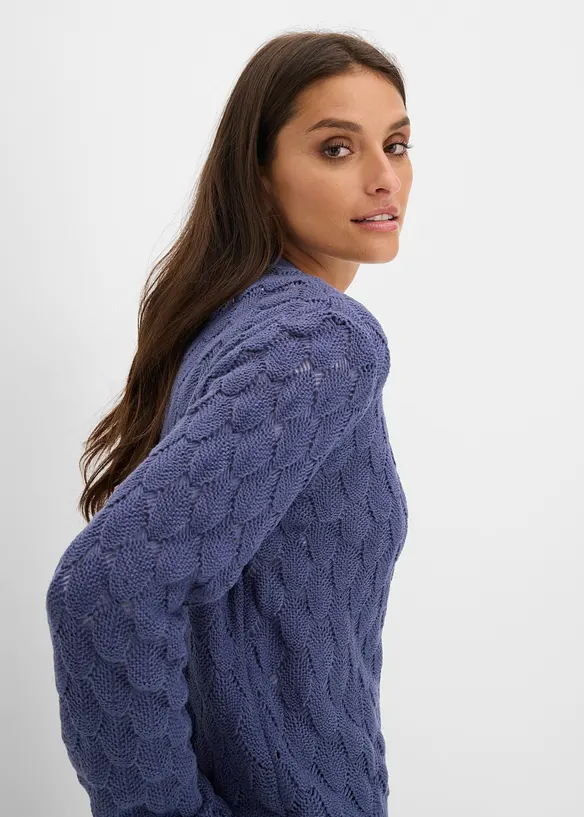 H&aring;lm&ouml;nstrad cardigan, bonprix