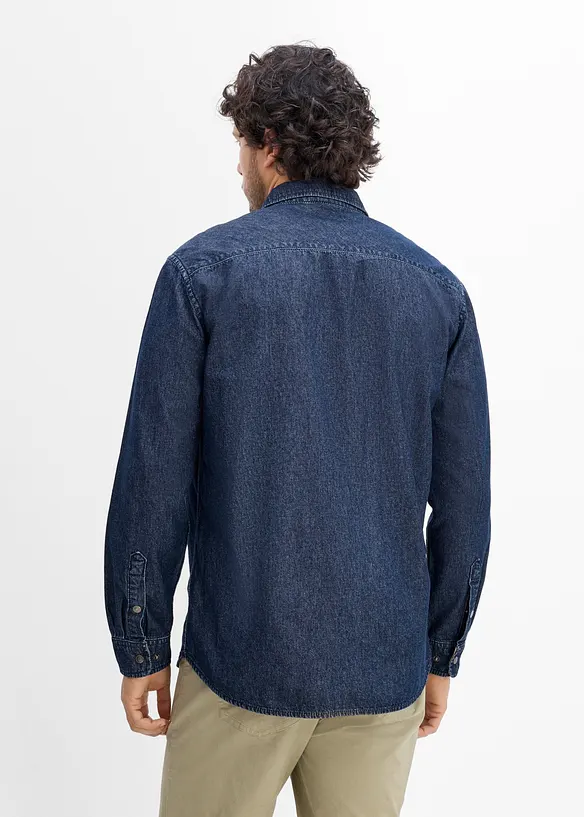 Jeansskjorta i bomull, bonprix