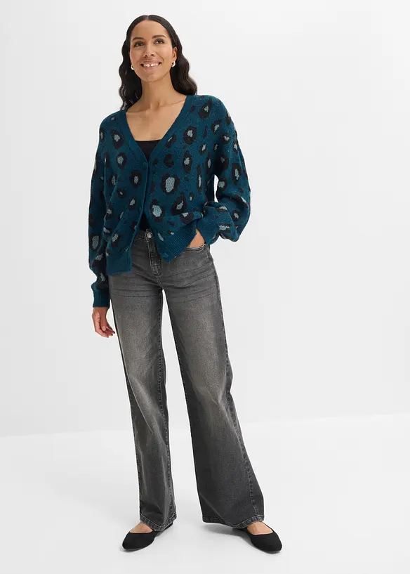 Jacquardm&ouml;nstrad cardigan, bonprix