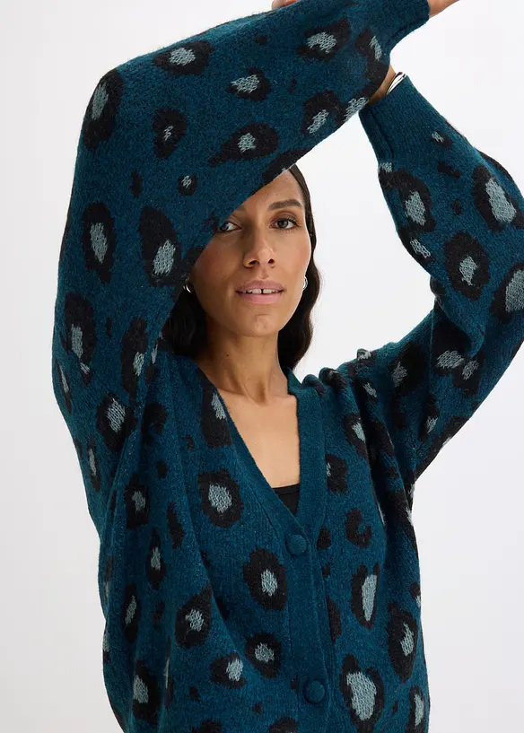 Jacquardm&ouml;nstrad cardigan, bonprix