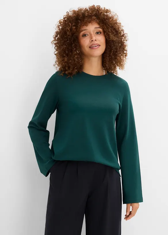 L&aring;ng&auml;rmad T-shirt i ekologisk bomull, bonprix