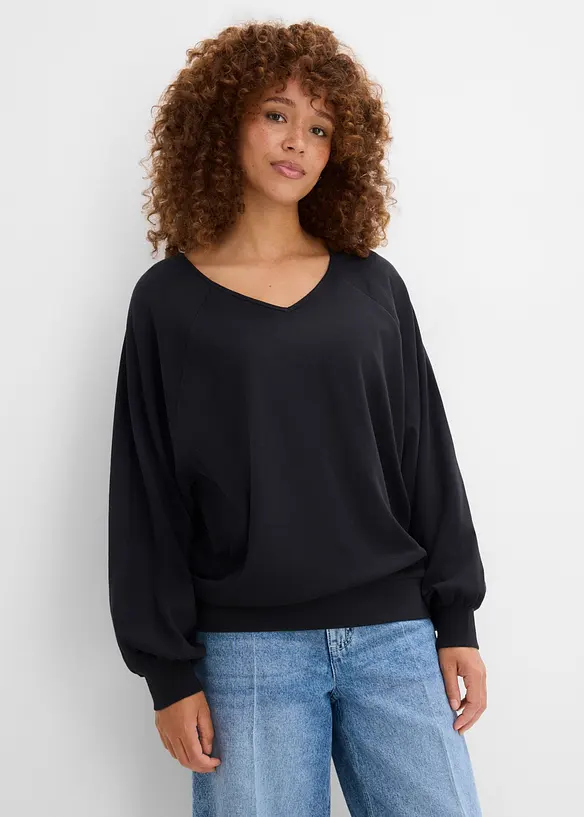 Oversizetopp av ren bomull, bonprix