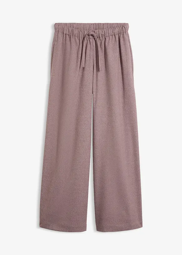 Palazzobyxa med yllelook och viskos, bonprix