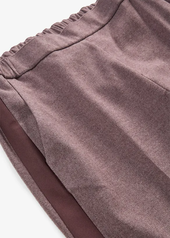 Vid byxa med yllelook och viskos, bonprix