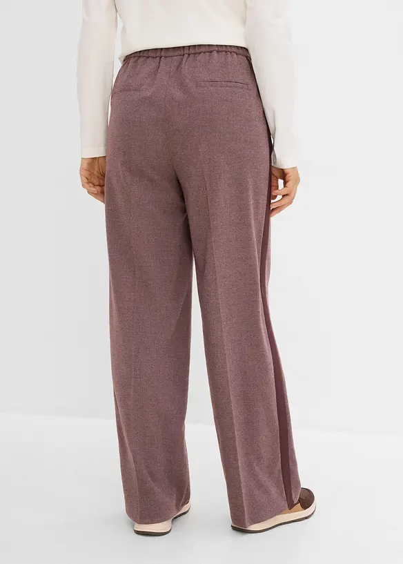 Vid byxa med yllelook och viskos, bonprix