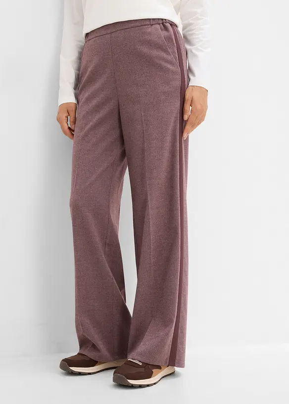 Vid byxa med yllelook och viskos, bonprix