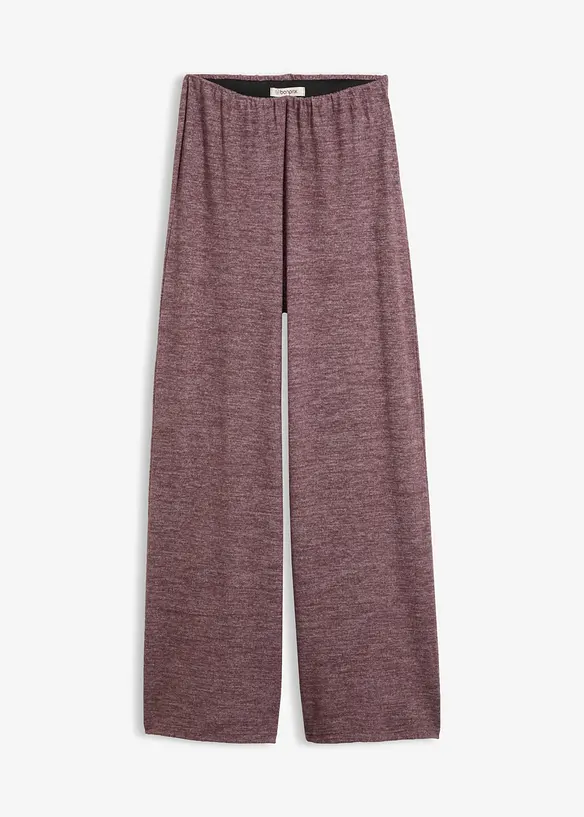 Palazzobyxa med stickad look, bonprix