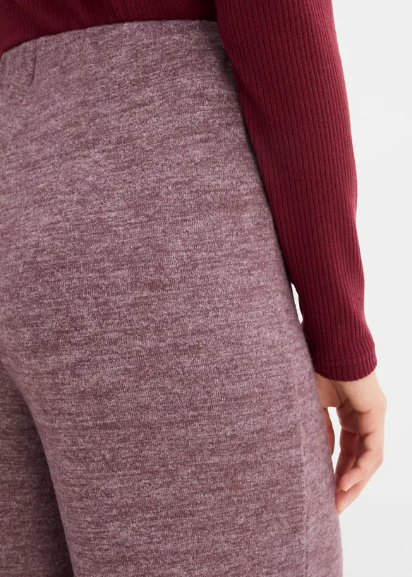 Palazzobyxa med stickad look, bonprix