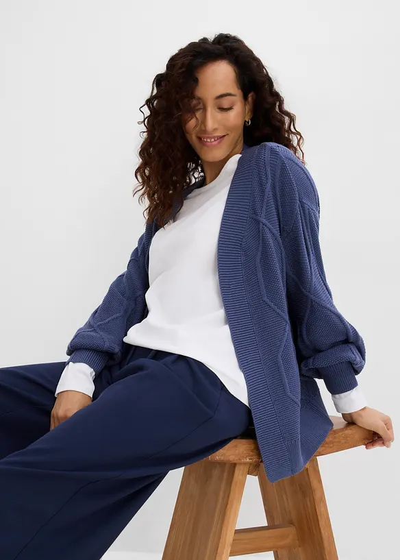 Cardigan med fl&auml;tm&ouml;nster, bonprix
