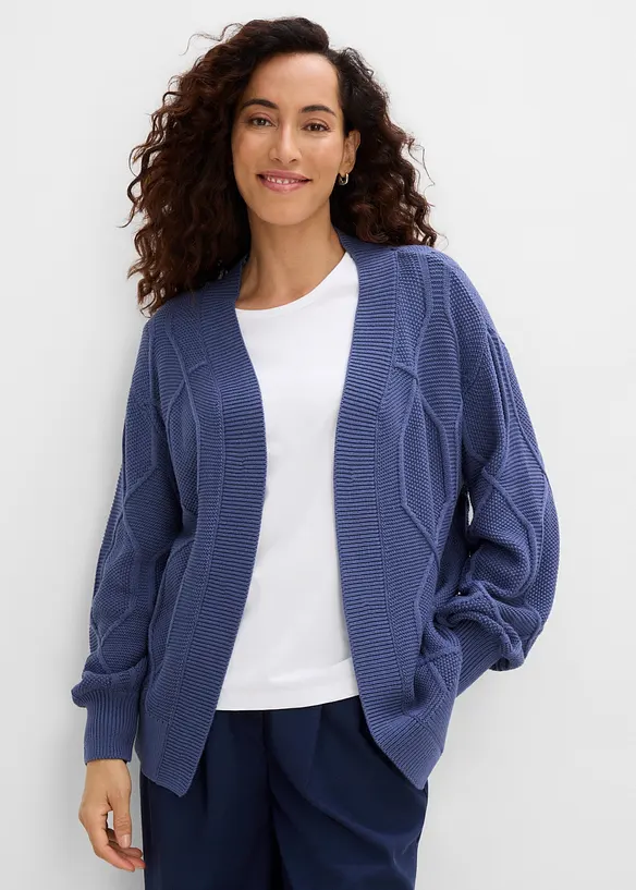 Cardigan med fl&auml;tm&ouml;nster, bonprix