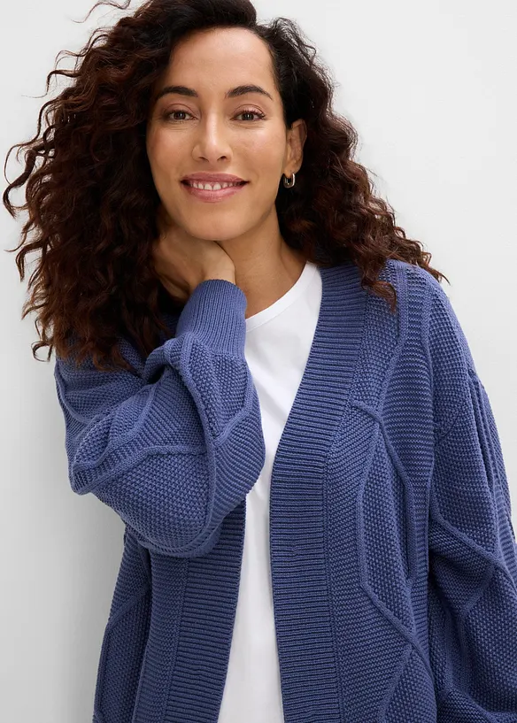 Cardigan med fl&auml;tm&ouml;nster, bonprix