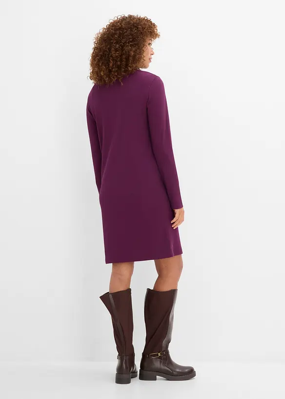 Jerseykl&auml;nning i tungt, ribbstickat material med stretch, bonprix