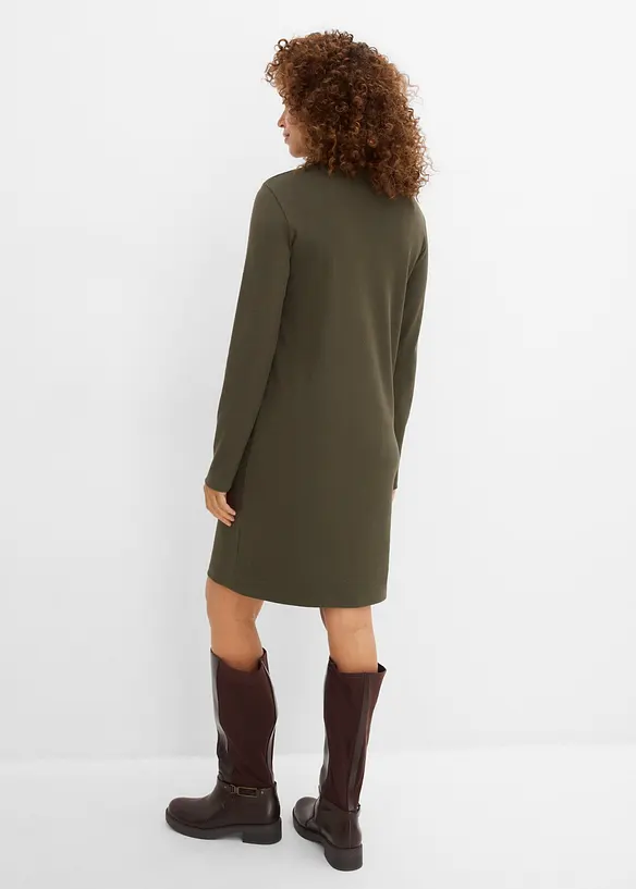 Jerseykl&auml;nning i tungt, ribbstickat material med stretch, bonprix