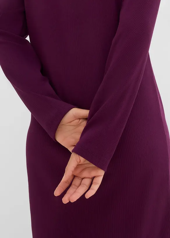 Jerseykl&auml;nning i tungt, ribbstickat material med stretch, bonprix