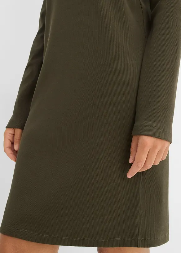 Jerseykl&auml;nning i tungt, ribbstickat material med stretch, bonprix