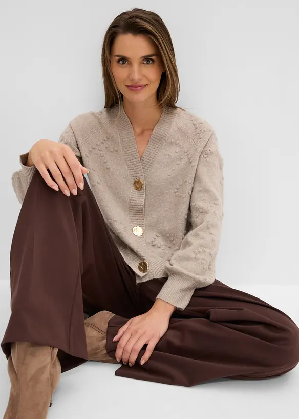 Strukturm&ouml;nstrad cardigan, bonprix