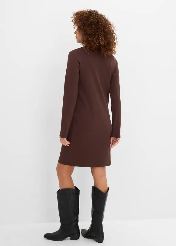 Jerseykl&auml;nning i tungt, ribbstickat material med stretch, bonprix