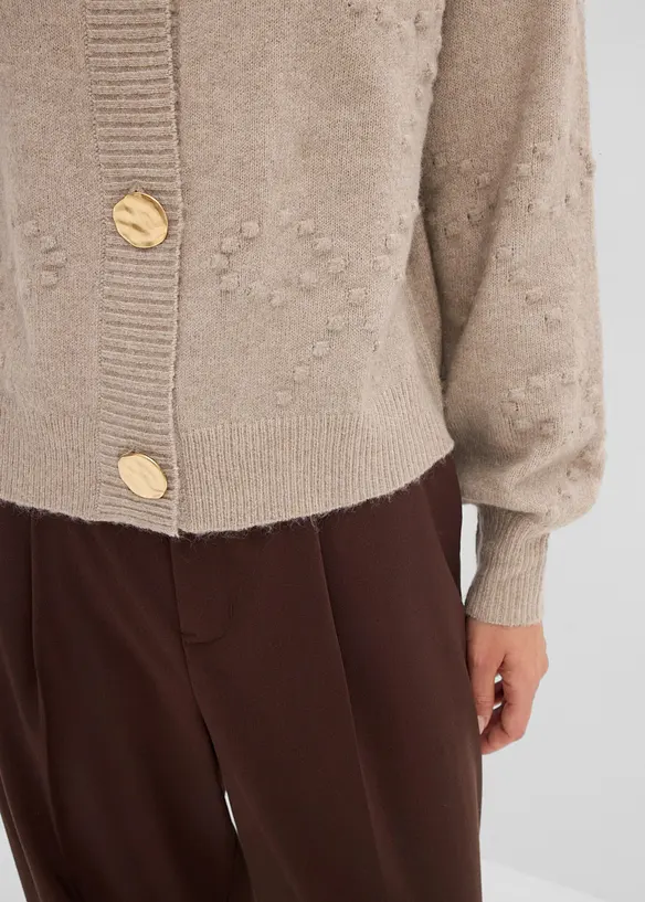 Strukturm&ouml;nstrad cardigan, bonprix