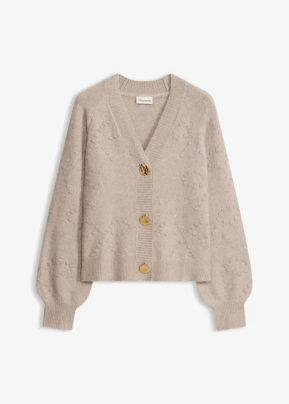 Strukturm&ouml;nstrad cardigan, bonprix