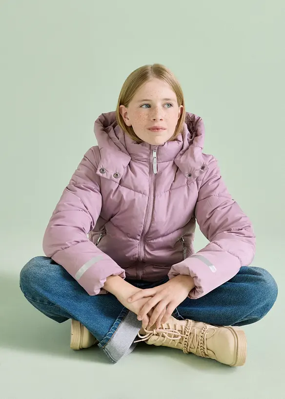 T&auml;ckjacka med v&auml;rmande foder och huva, bonprix