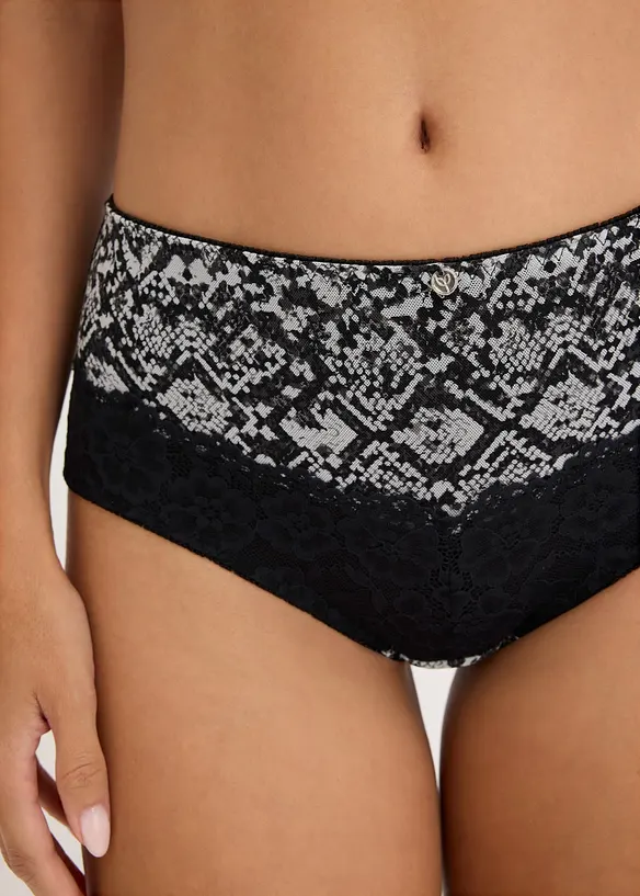 Maxitrosa med m&ouml;nstrad mesh, bonprix