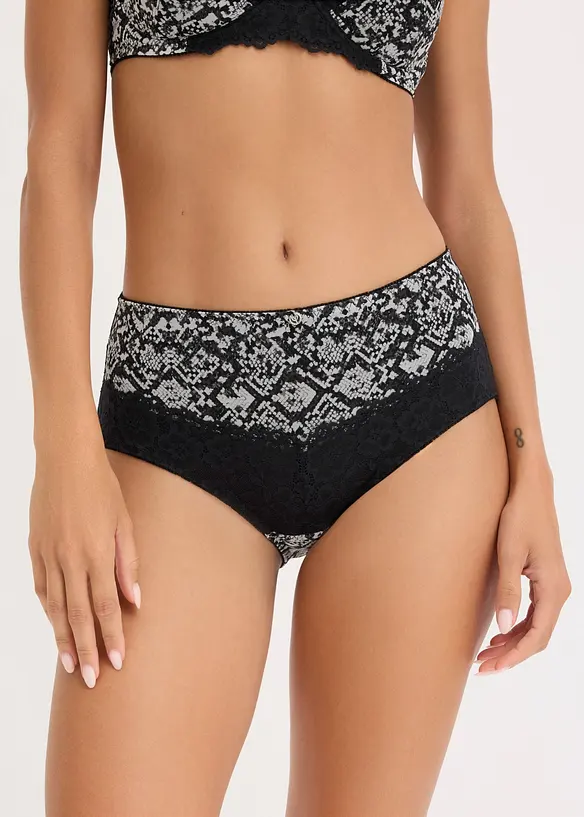 Maxitrosa med m&ouml;nstrad mesh, bonprix