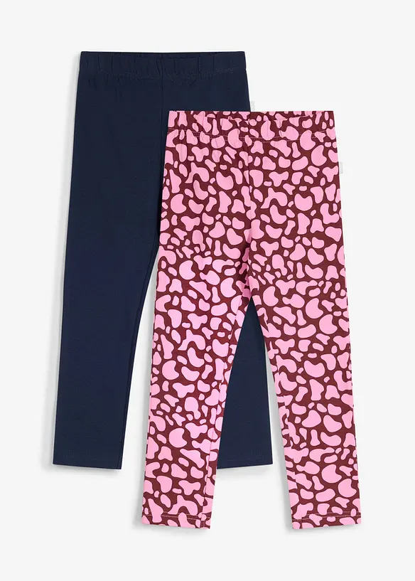 Leggings fr&aring;n Lurchi (2-pack) i ekologisk bomull med stretch, Lurchi