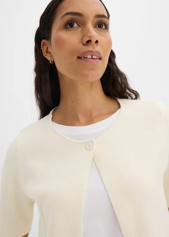 Cardigan i bomullsmix, bonprix
